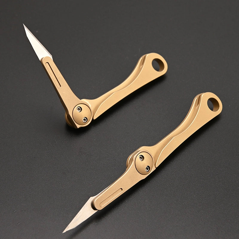 Brass 59 Copper Mini Blade Folding Knife Pendant EDC