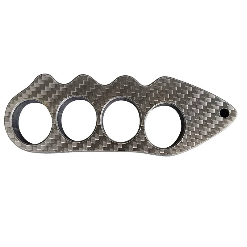 Carbon Fiber Finger Tiger Rings Outdoor Defense Fist Jab Tactical EDC