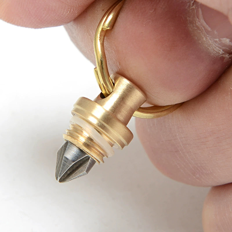 Brass Mini Hidden Sharp Edge Blade Knife Broken Window Bottle Opener