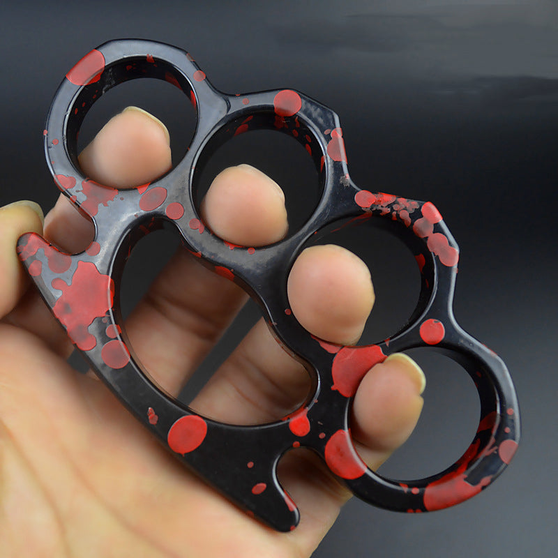 Fleck-brass Knuckle Duster Anel de quatro dedos Ferramentas EDC