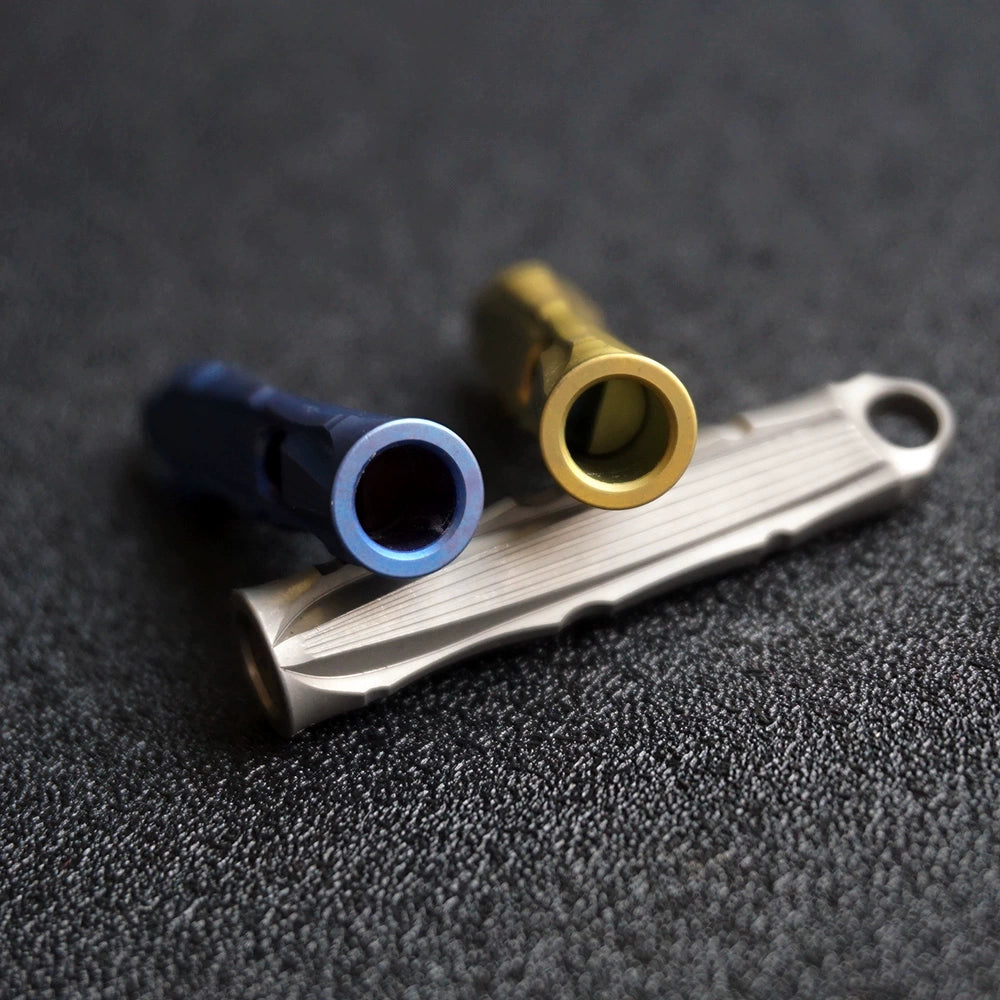 Bamboo Titanium Alloy Single Tube High Frequency Metal Pure Titanium Whistle