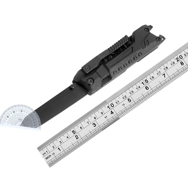 Outdoor Folding Knife Fire Starter Saw Whistle Multiuse Kit EDC