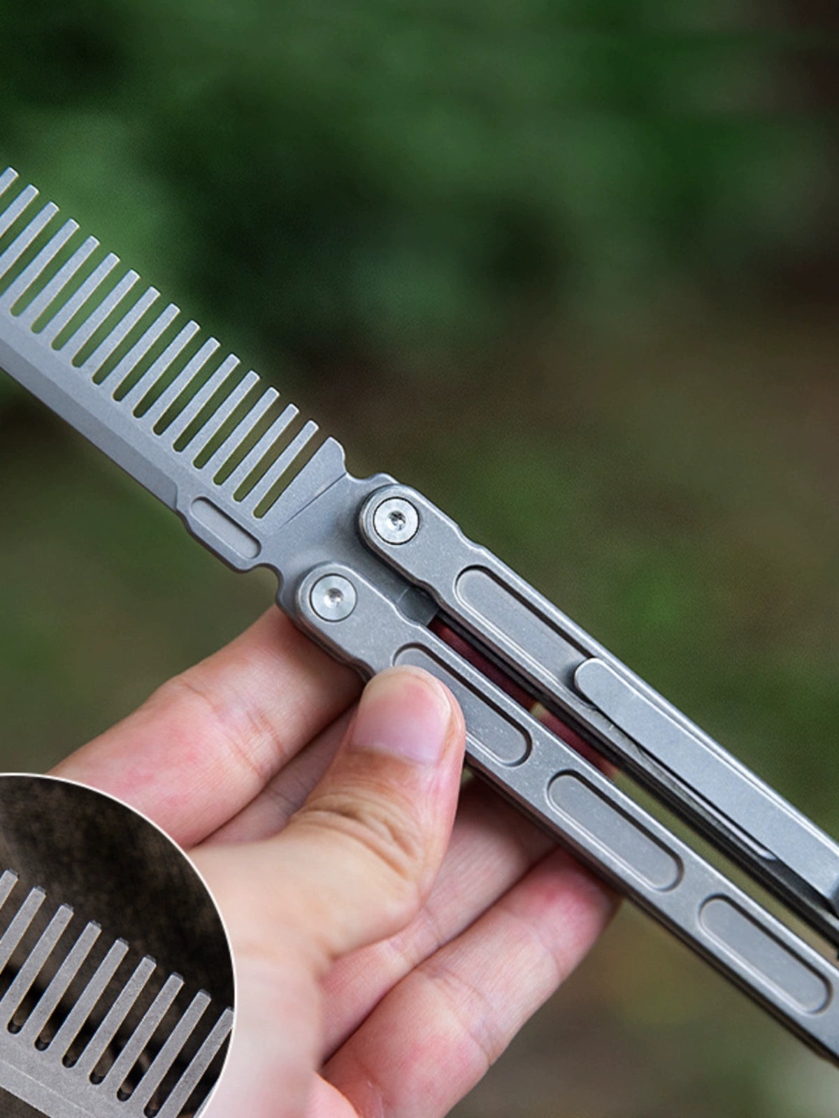 TC4 Outdoor Titanium Alloy Knife Butterfly Comb Bottle Opener EDC
