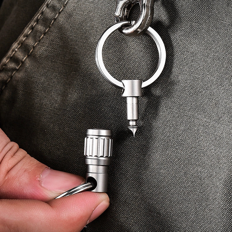 Titanium Alloy Universal Turn High-End Car Keychain Spring Lock Catch