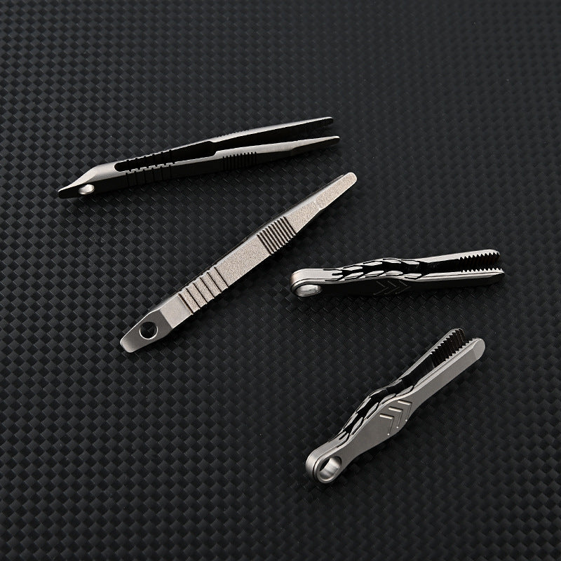 TC4 Titanium Alloy Mini Small Tweezers Clip EDC