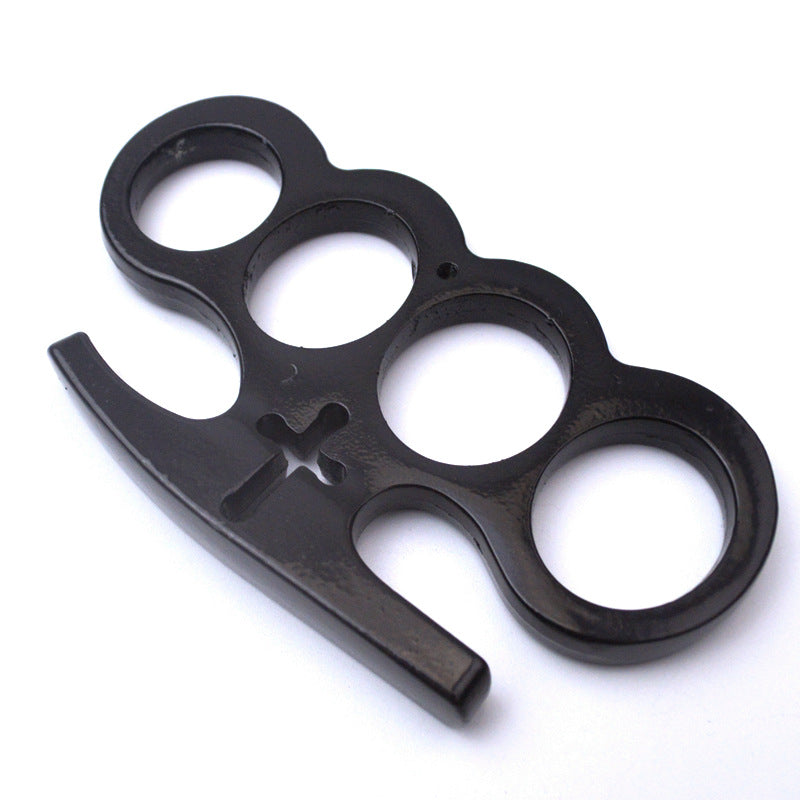 Cross-brass Knuckle Duster Four-finger Ring EDC Self Defense
