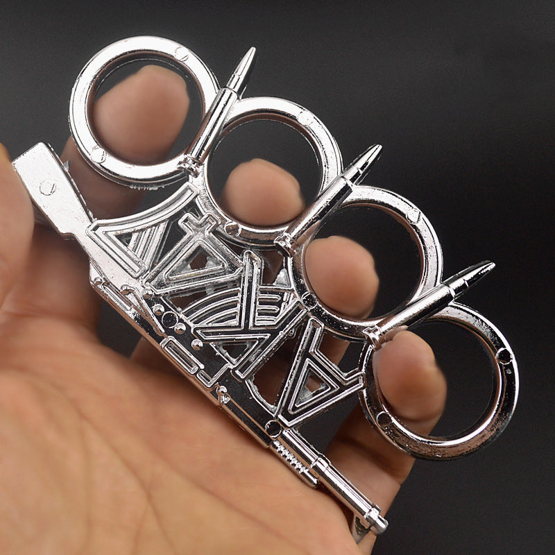 AK47-brass Knuckle Duster Quatro Dedos Tigre com Espinhos EDC
