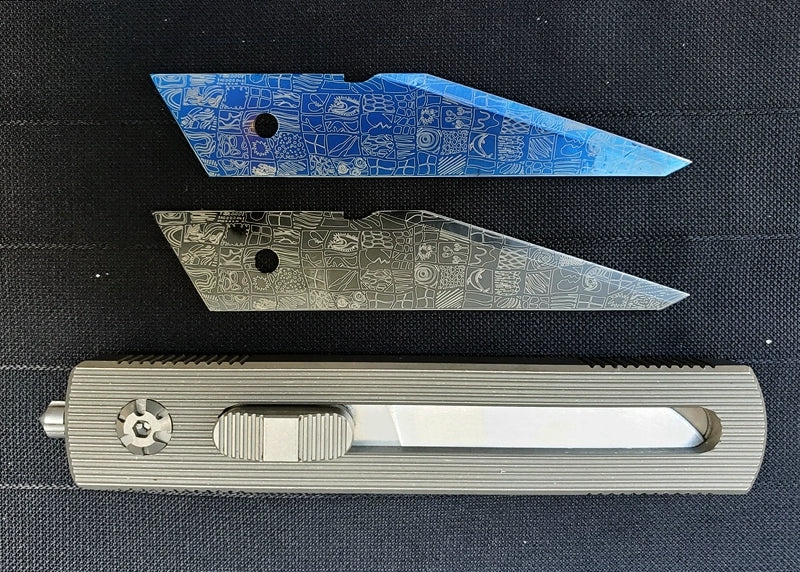 Titanium Telescopic Art Knife Tungsten Steel Broken Window EDC