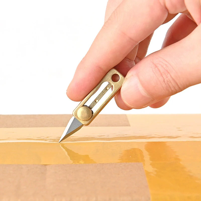 Titan Brass Slide Mini Utility Knife EDC