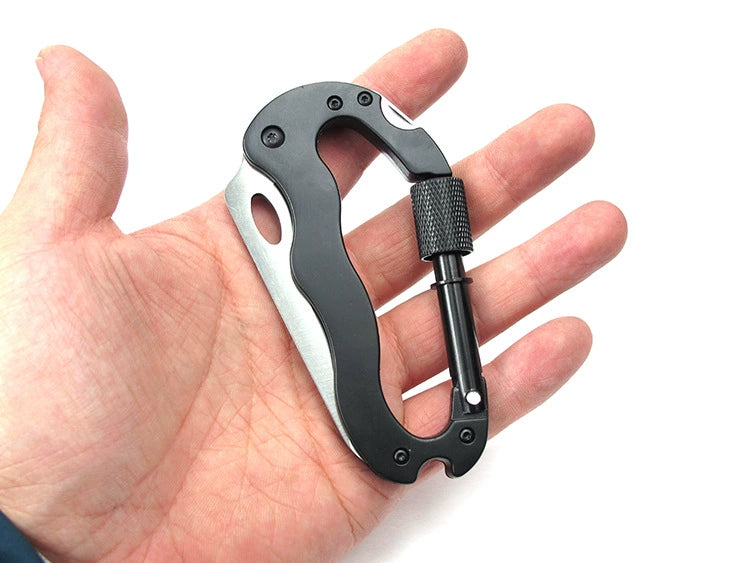 Aluminum Rock Climbing D-Type Carabiner Knife Screwdriver
