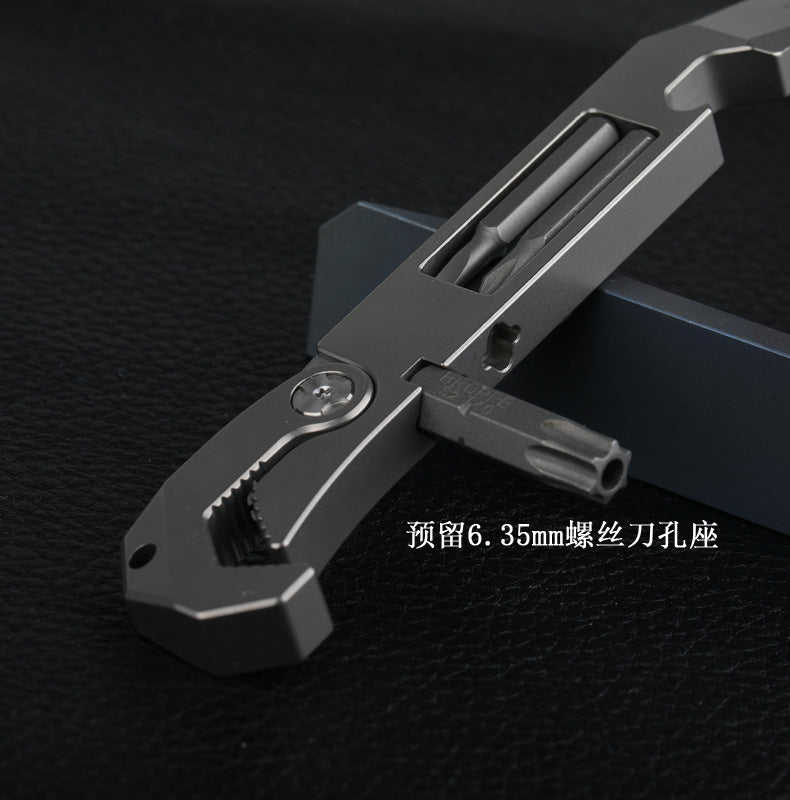 Titanium Pry Bar Hex Wrench Screwdriver Bottle Opener EDC