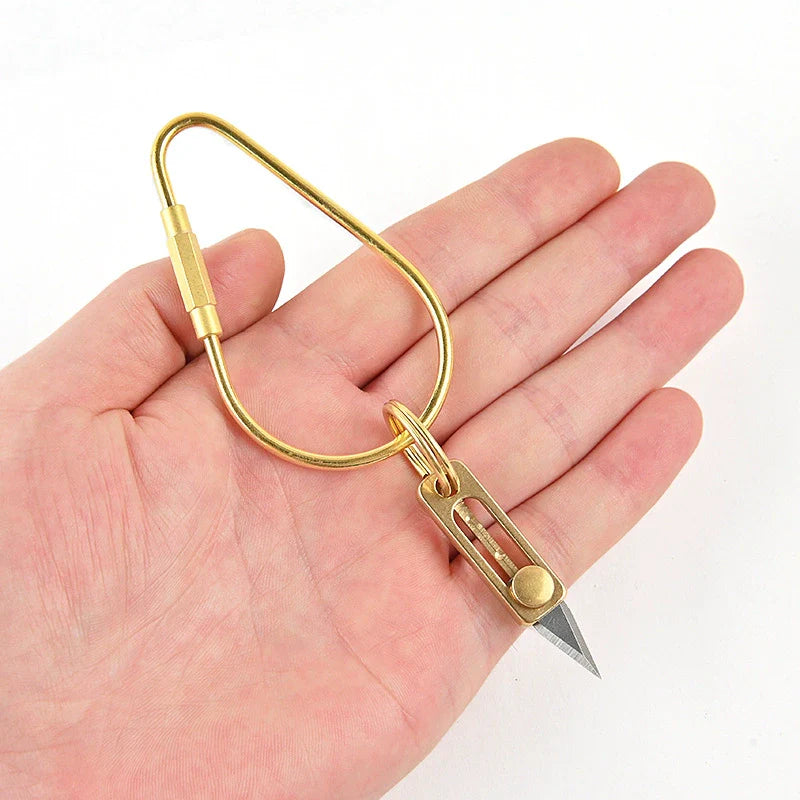 Titan Brass Slide Mini Utility Knife EDC