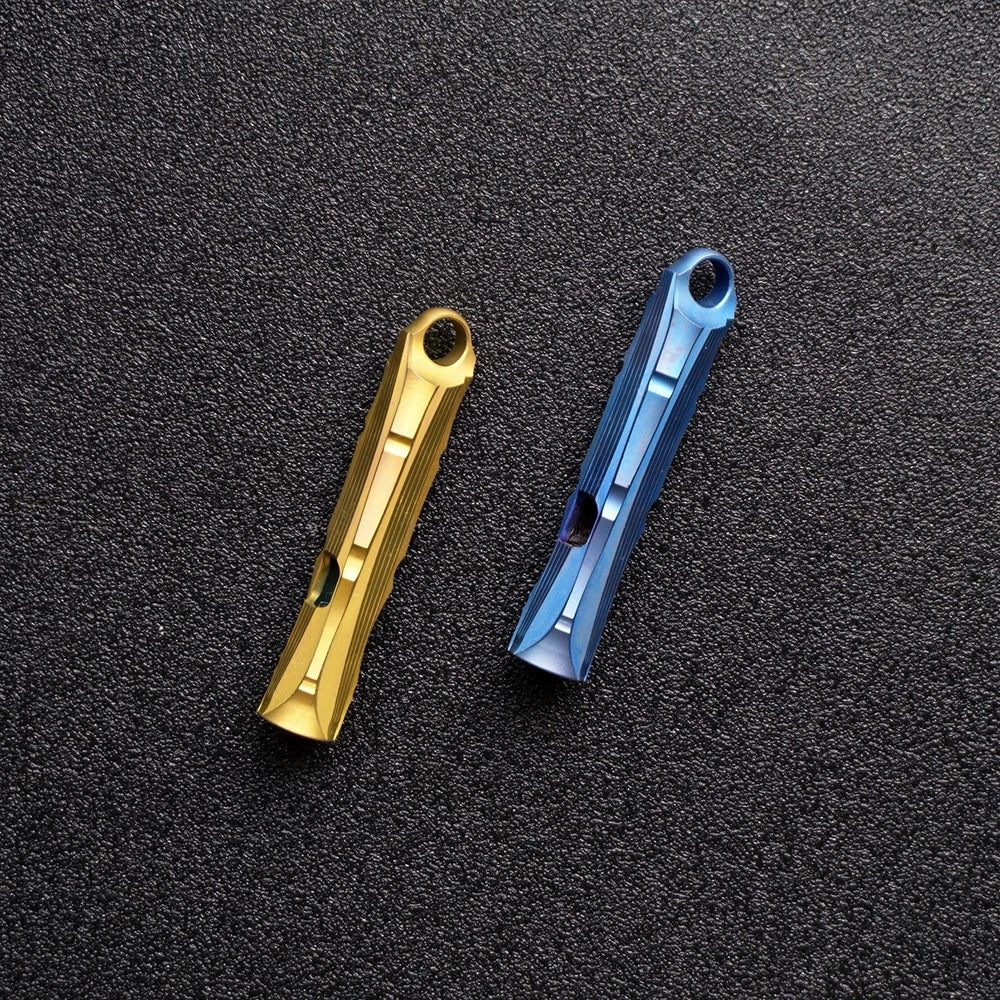 Bamboo Titanium Alloy Single Tube High Frequency Metal Pure Titanium Whistle