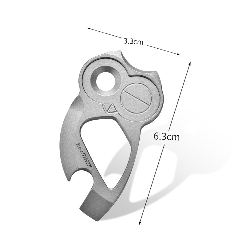 OwlPry Multi-Tool Bottle Opener Crowbar Pendant EDC