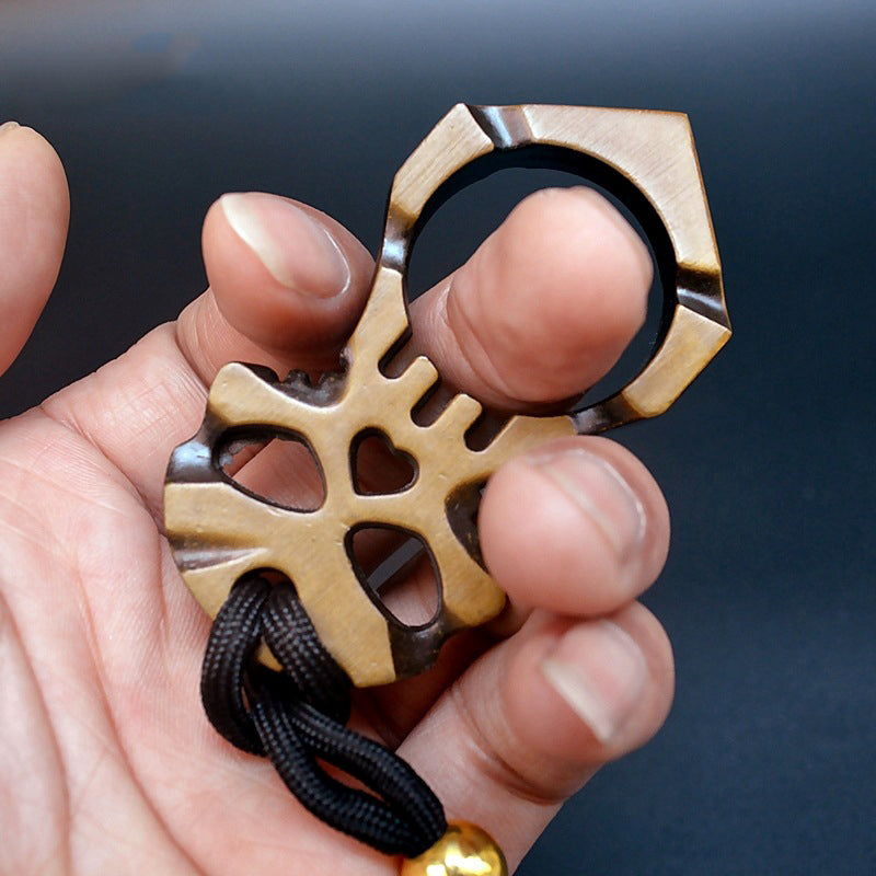 Ghost-brass Knuckle Duster One Finger Knuckles Key Buckle