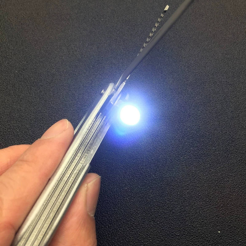 Multi-Function Knife D-Type Outdoor Safety Lock with LED Light