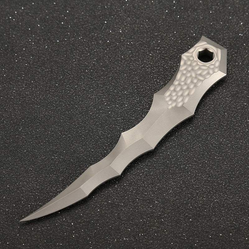 Titanium Tea Needle Tea Knife EDC Women's Defense Hand Spikes