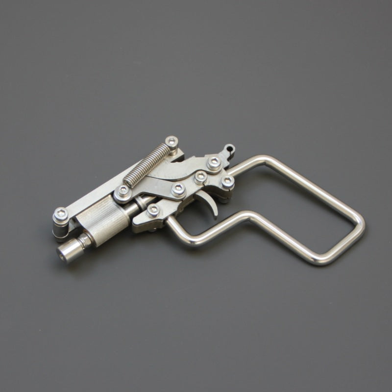 Outdoor Toy Stainless Steel Handmade Chain Gun Metal Toy Smashing Gun