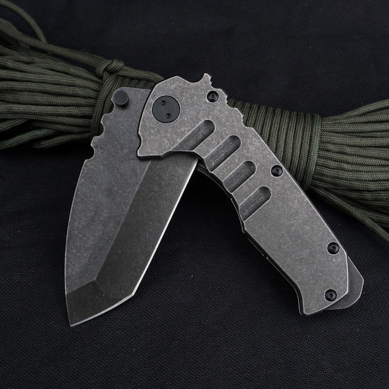 9cr18mov Blade Sharp Folding Knife Stone Wash Steel G10 Handle
