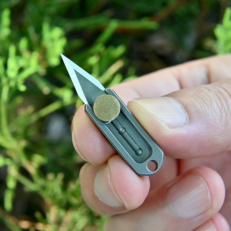 Titan Brass Slide Mini Utility Knife EDC