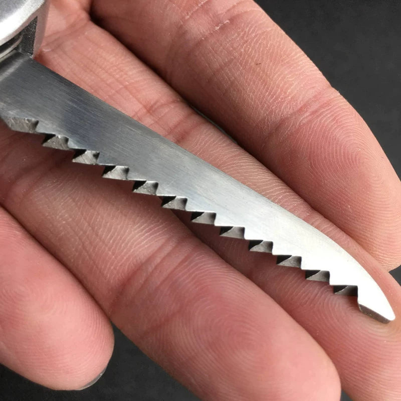 Multi-Function Knife D-Type Outdoor Safety Lock with LED Light