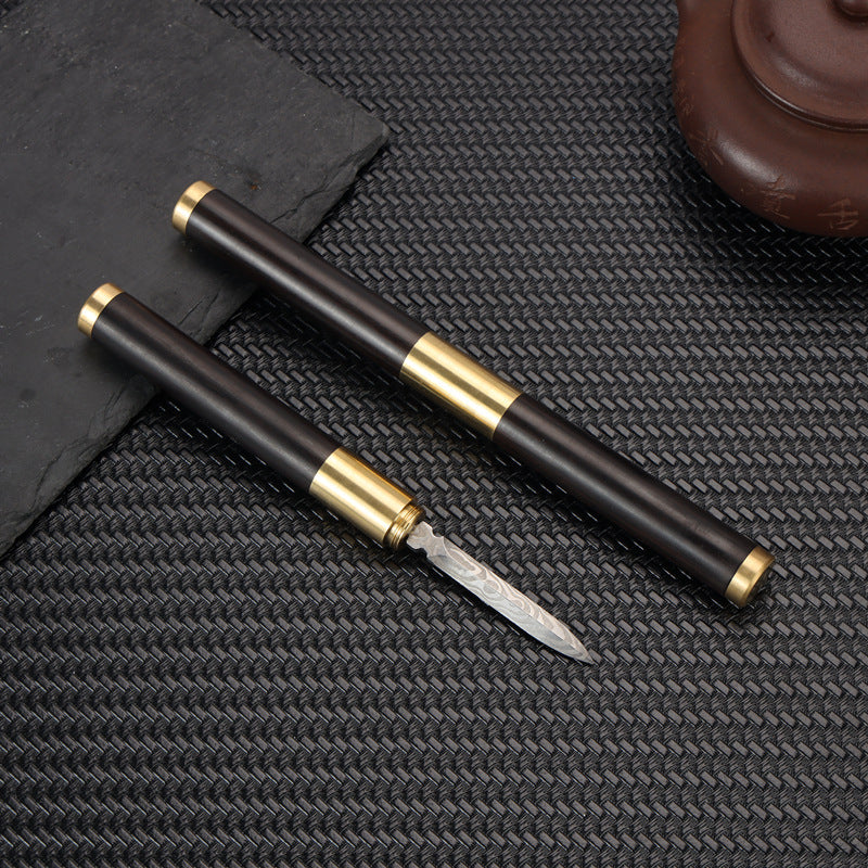 Blackwood Brass Stainless Steel Awl Tea Needle Tea Knife Self-Defense EDC