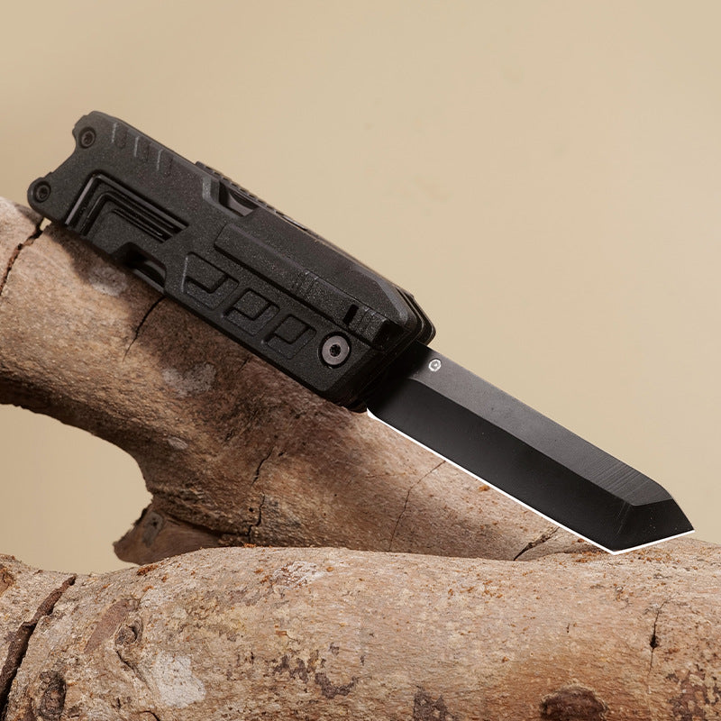 Outdoor Folding Knife Fire Starter Saw Whistle Multiuse Kit EDC