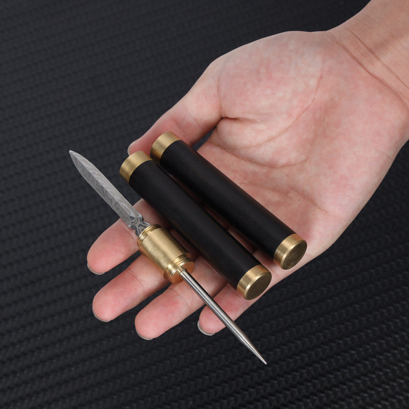 Blackwood Brass Stainless Steel Awl Tea Needle Tea Knife Self-Defense EDC