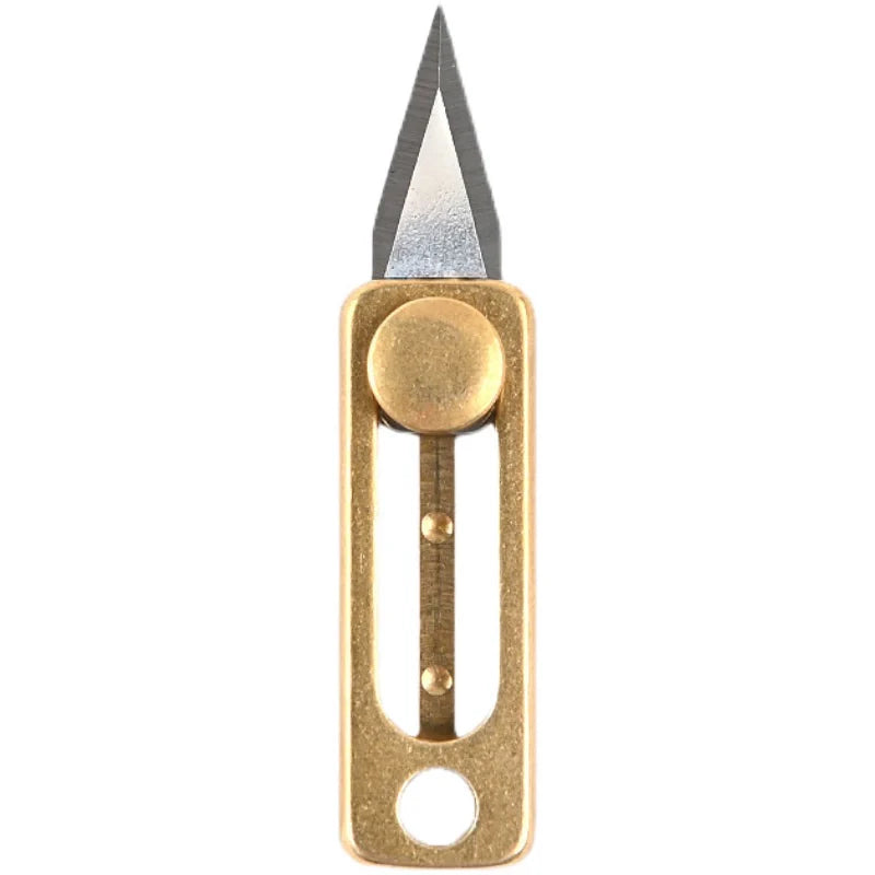 Titan Brass Slide Mini Utility Knife EDC