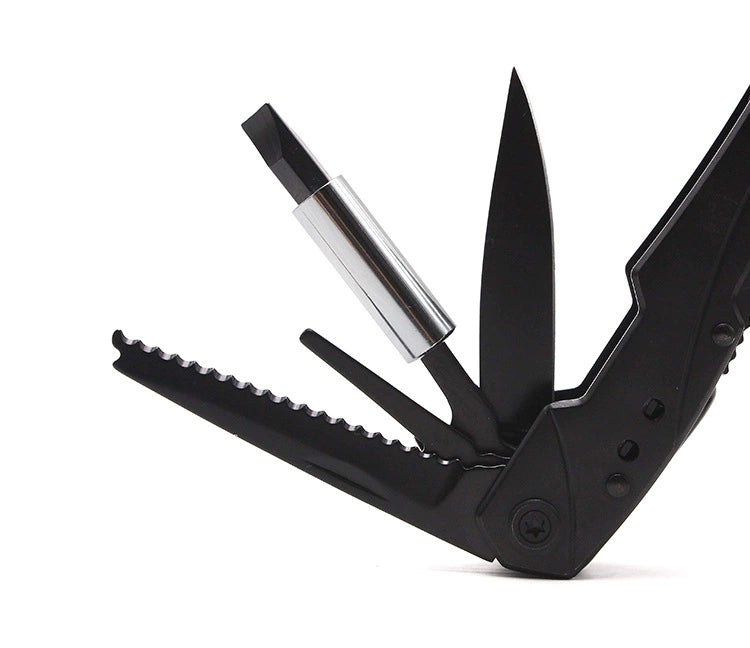 Portable Stainless Steel Multi-Bit Foldable Pliers Knife Crewdriver