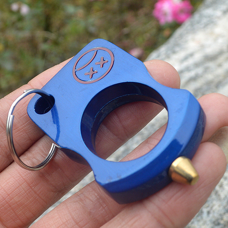 Crying Face-Hard brass knuckle duster Finger Spiked Self Defense EDC