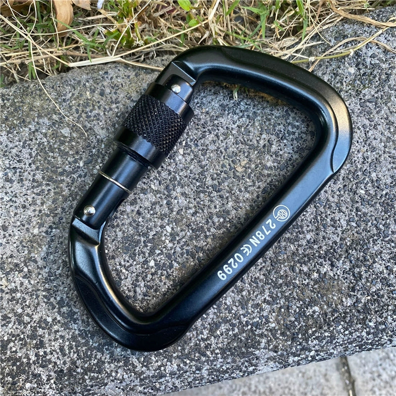 Aluminum Ascent Climbing D-Lock Carabiner Outdoor Safety Clasp