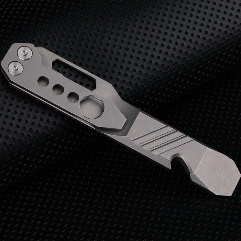 Titanium Pry Bar Wrench Screwdriver Bottle Opener Multitool EDC