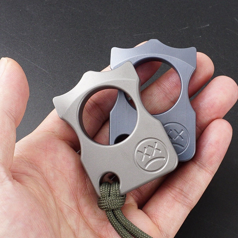 Crying Face-Titanium Knuckle Duster One Finger Knuckles EDC