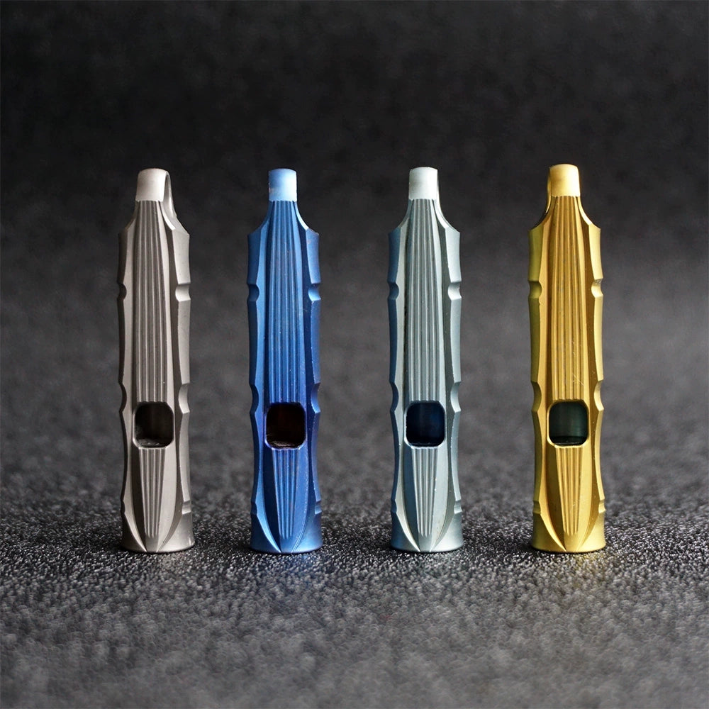 Bamboo Titanium Alloy Single Tube High Frequency Metal Pure Titanium Whistle