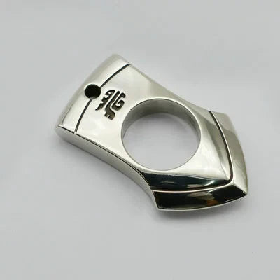 Glossy Brass One Finger Knuckles Keychain EDC Pendant