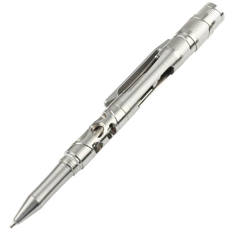 Titanium Alloy Multi-Function Led Tactical Pen Women's Anti-Wolf Artifact