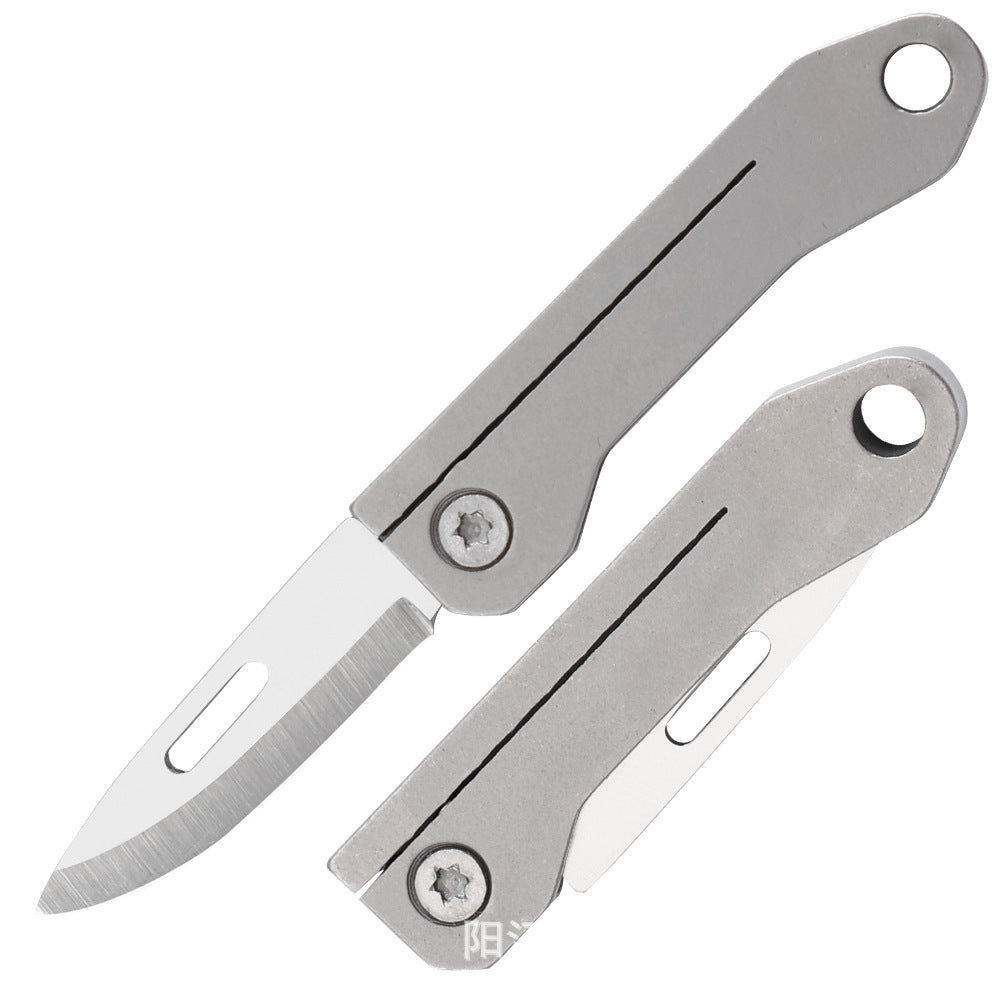 Mini Portable Folding Knife Compact Fruit Peeler EDC