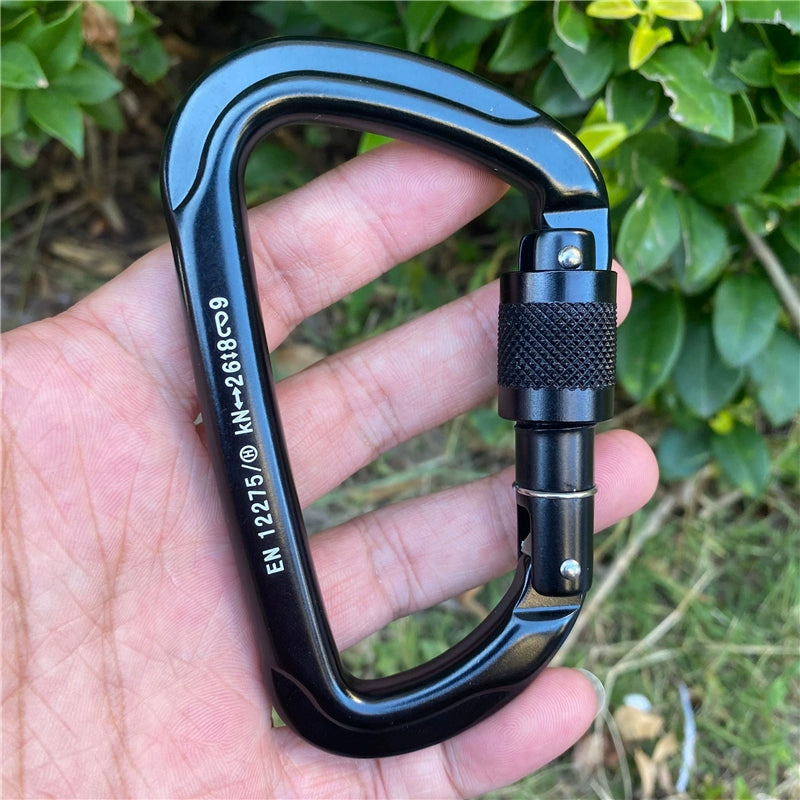 Aluminum Ascent Climbing D-Lock Carabiner Outdoor Safety Clasp