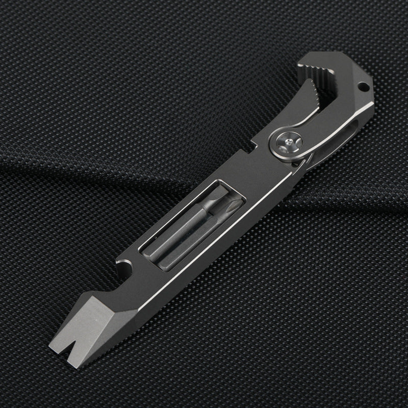 Titanium Pry Bar Hex Wrench Screwdriver Bottle Opener EDC