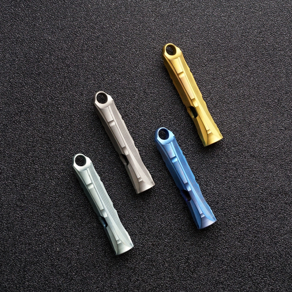 Bamboo Titanium Alloy Single Tube High Frequency Metal Pure Titanium Whistle