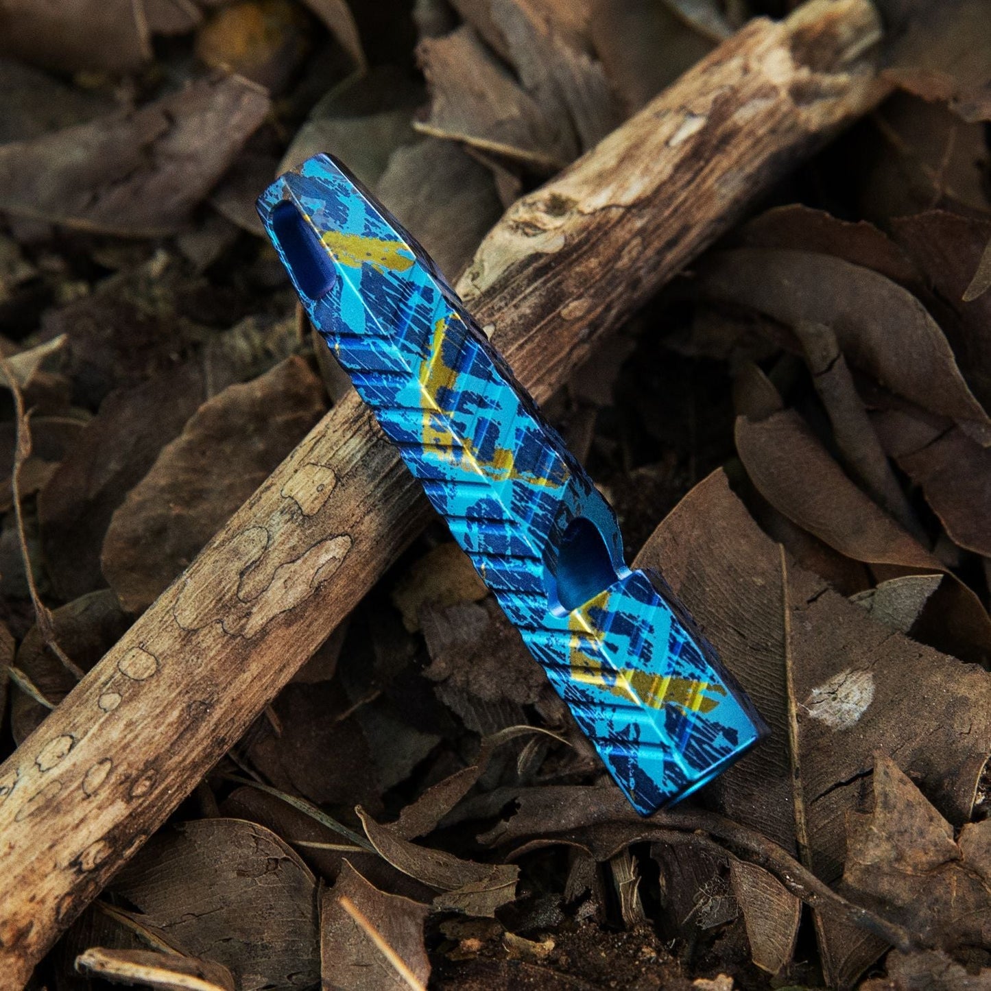 Fish Shaped Titanium Whistle Outdoor Survival Whistle Necklace Pendant