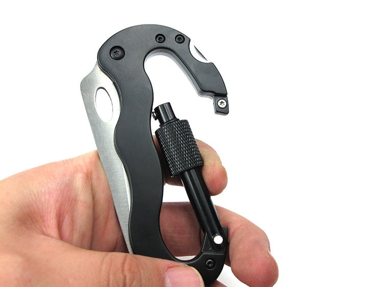 Aluminum Rock Climbing D-Type Carabiner Knife Screwdriver