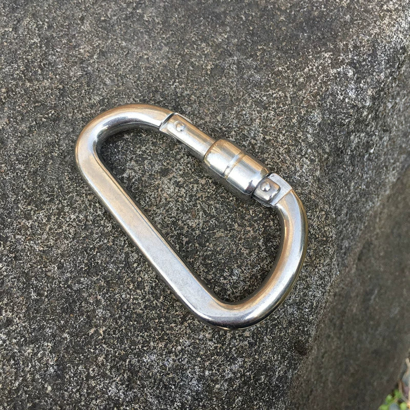 316 Stainless Steel GripLock D-Rig Heavy-Duty Climbing & Haulage Clip