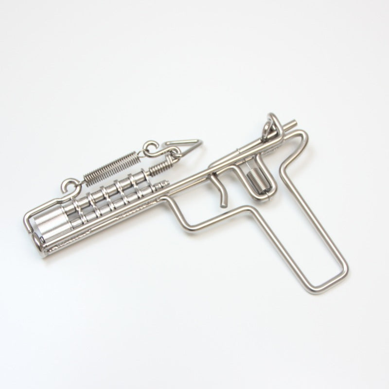 Stainless Nostalgic Chain Fire Starter Matchlock EDC