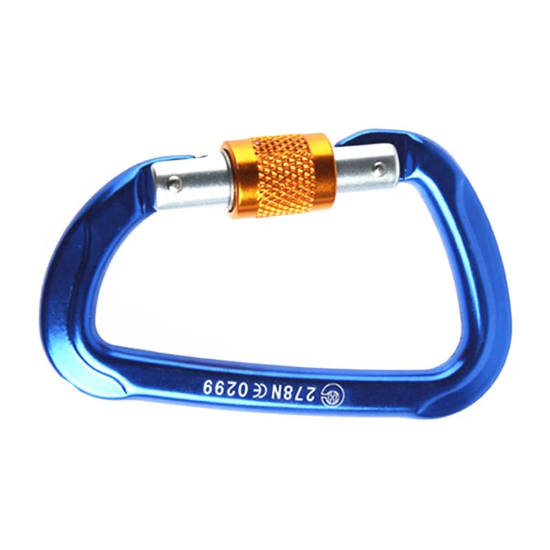 Aluminum Ascent Climbing D-Lock Carabiner Outdoor Safety Clasp