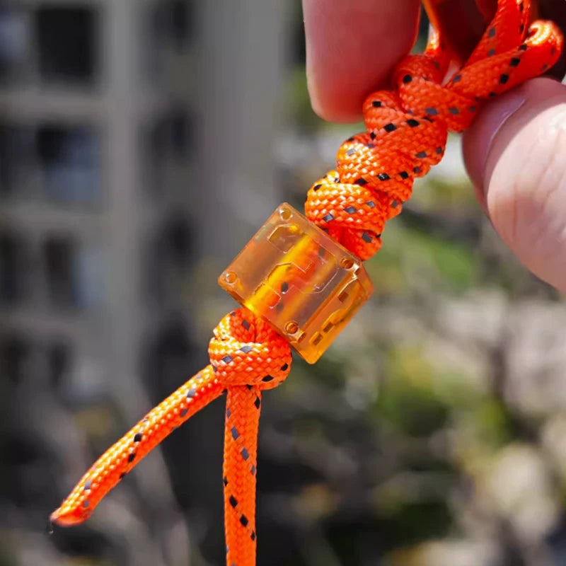 Titanium Alloy Square Corrugated Brass Knuckle Pendant Hand Strap EDC