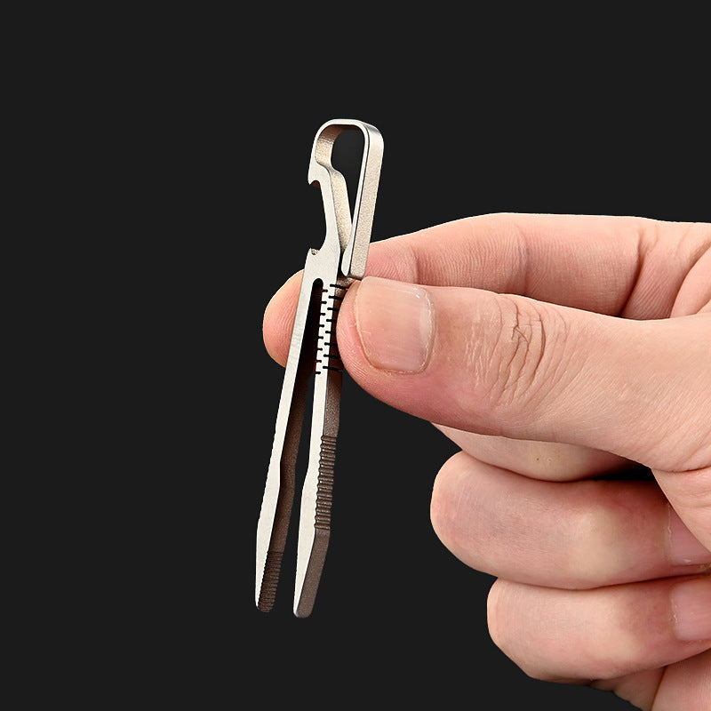 TC4 Titanium Alloy Mini Small Tweezers Clip EDC