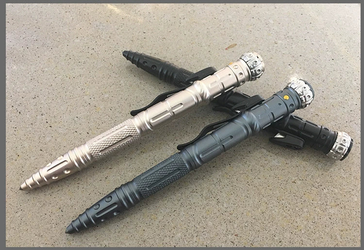 Multifunctional Gyro Tactical Pen Tactical Pen Tungsten Steel LED Lighting
