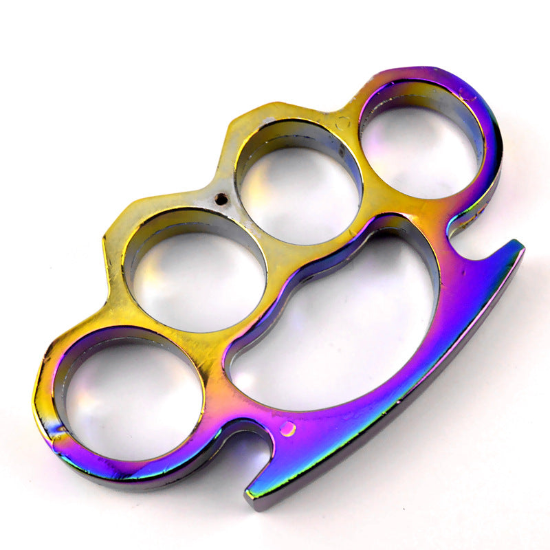 FulColor-brass Knuckle Duster Men Women Outdoor Defense Tool EDC
